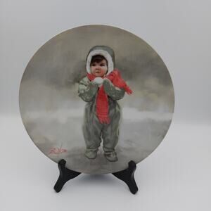 Donald Zolan Winter Angel Collector Plate 1984 Wonder of Childhood Pemberton